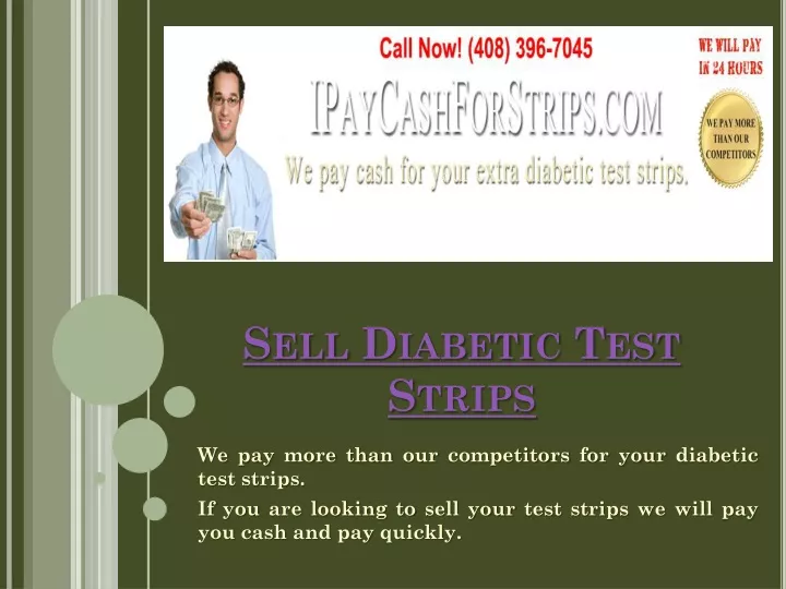 Ppt cash for diabetic test strips powerpoint presentation free