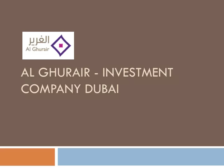 al ghurair investment company dubai n.