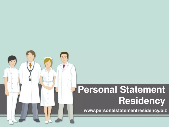 personal statement residency n.