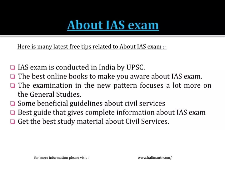 about ias exam n.