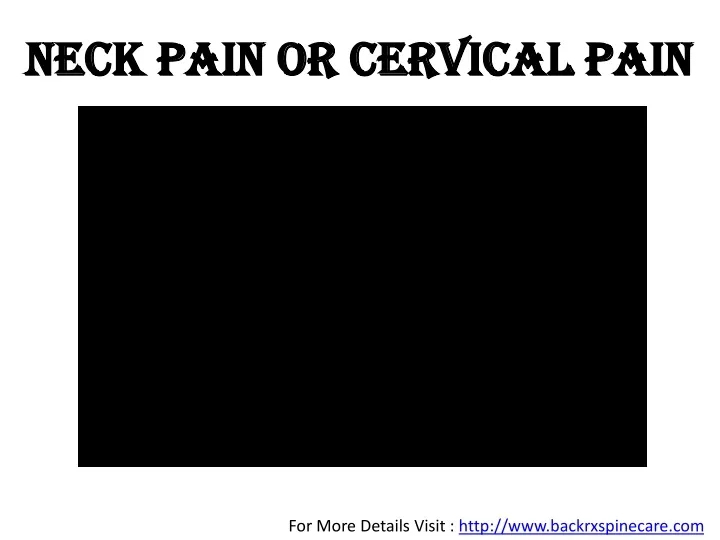 neck pain or cervical pain n.