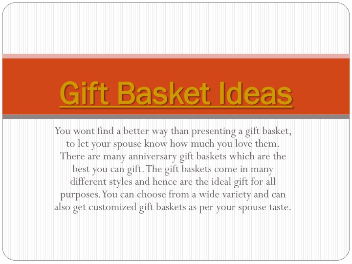 gift basket ideas n.