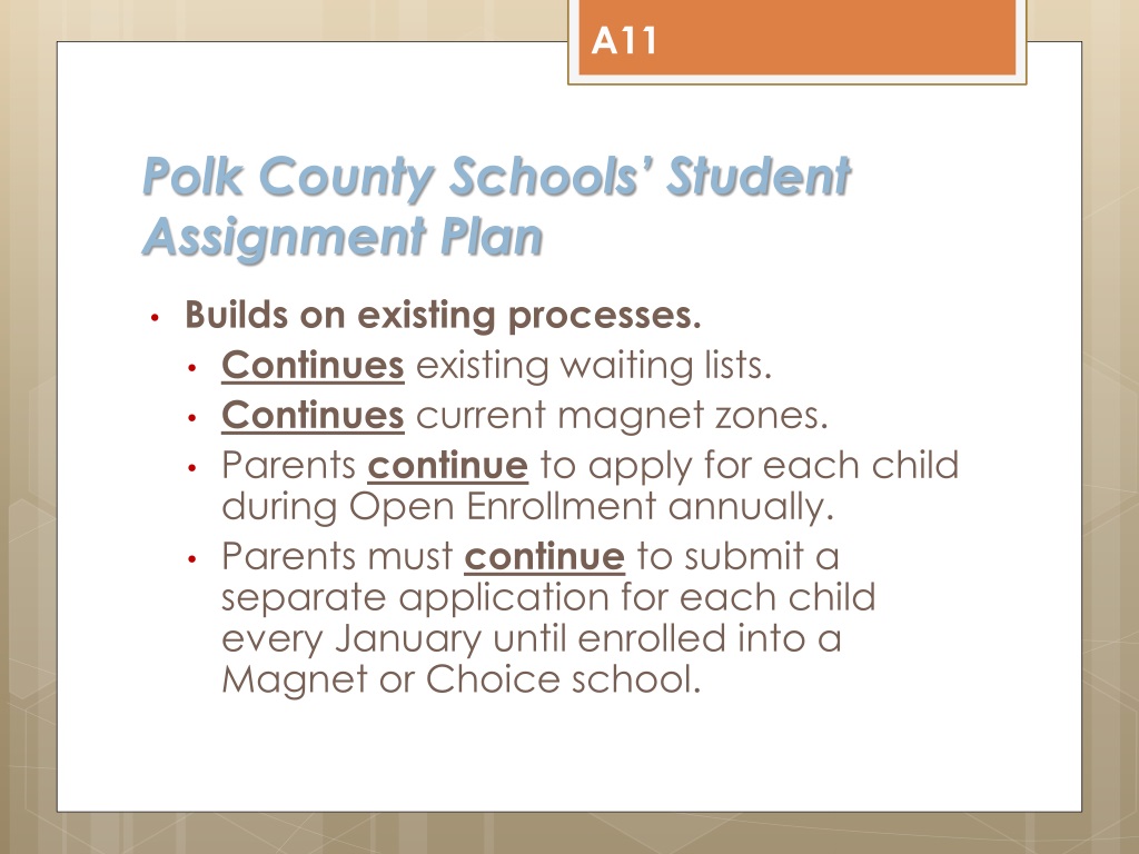 PPT Polk County Schools Enrollment Plan PowerPoint