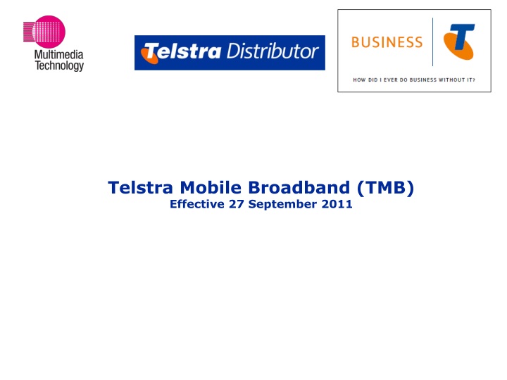 PPT Telstra Mobile Broadband (TMB) Effective 27 September 2011