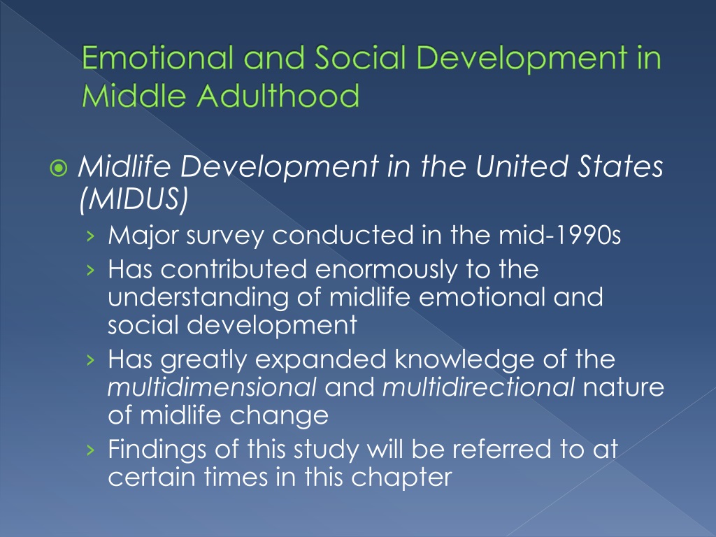 ppt emotional and social development in middle adulthood eriksons stages