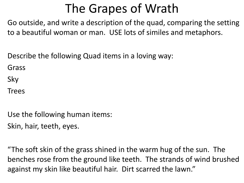 figurative language in the grapes of wrath