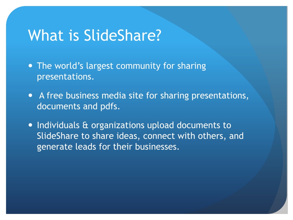 what is a slideshare presentation