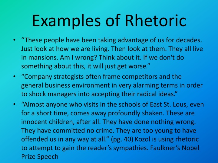 10 Examples Of Rhetoric