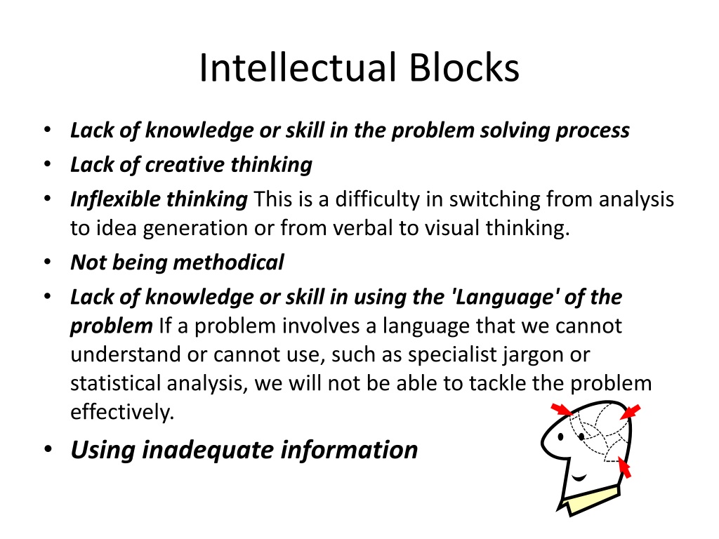 intellectual blocks to problem solving in psychology