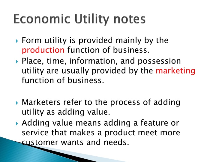 economic utility In economics, utility is the satisfaction or benefit derived by consuming a product thus the marginal utility of a good or service is the change in the utility from an increase in the. economic utility In economics, utility is the satisfaction or benefit derived by consuming a product thus the marginal utility of a good or service is the change in the utility from an increase in the.