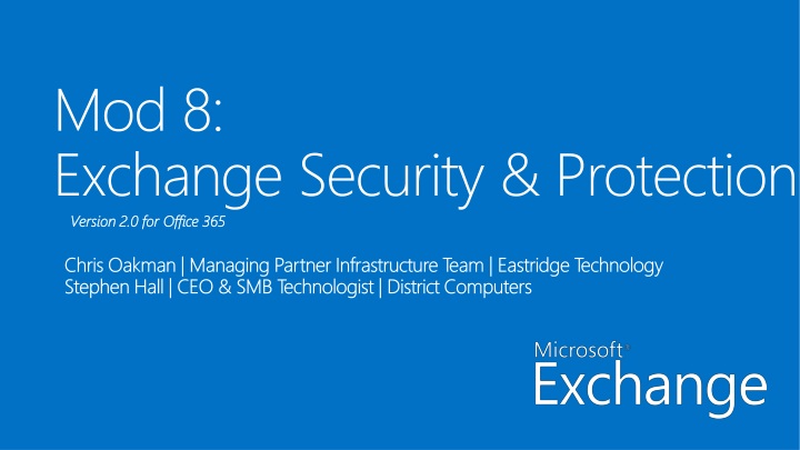 ppt mod 8 exchange security protection powerpoint presentation mod powerpoint