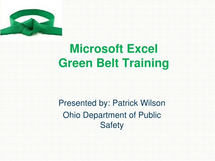 microsoft excel green belt training n.