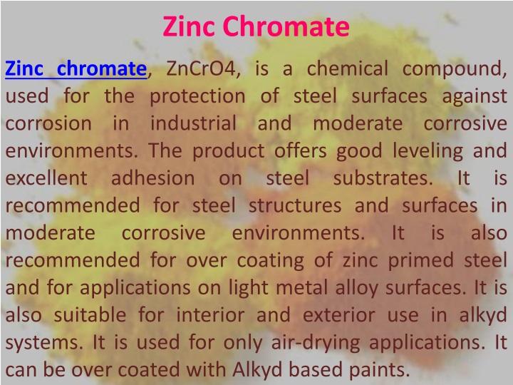 zinc chromate n.