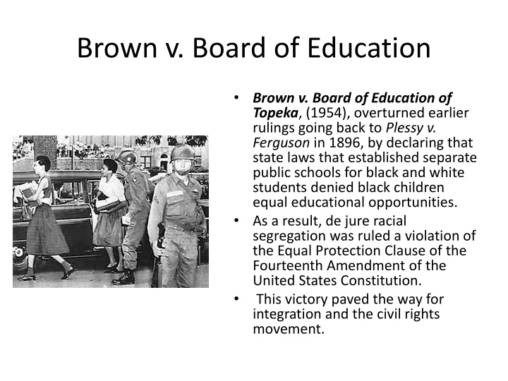 how brown v board of education impacted today