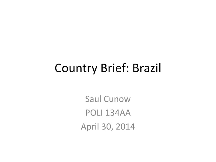 country brief brazil n.