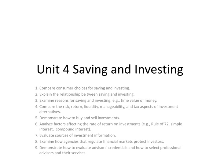 assignment 4 saving and investing