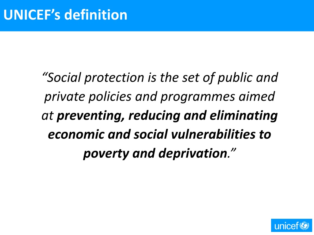 PPT - UNICEF Social Protection Work an overview Show and Tell on Social ...