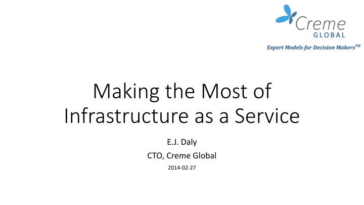 making the most of infrastructure as a service n.