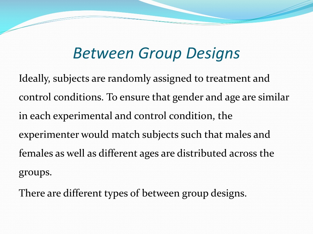 between group design