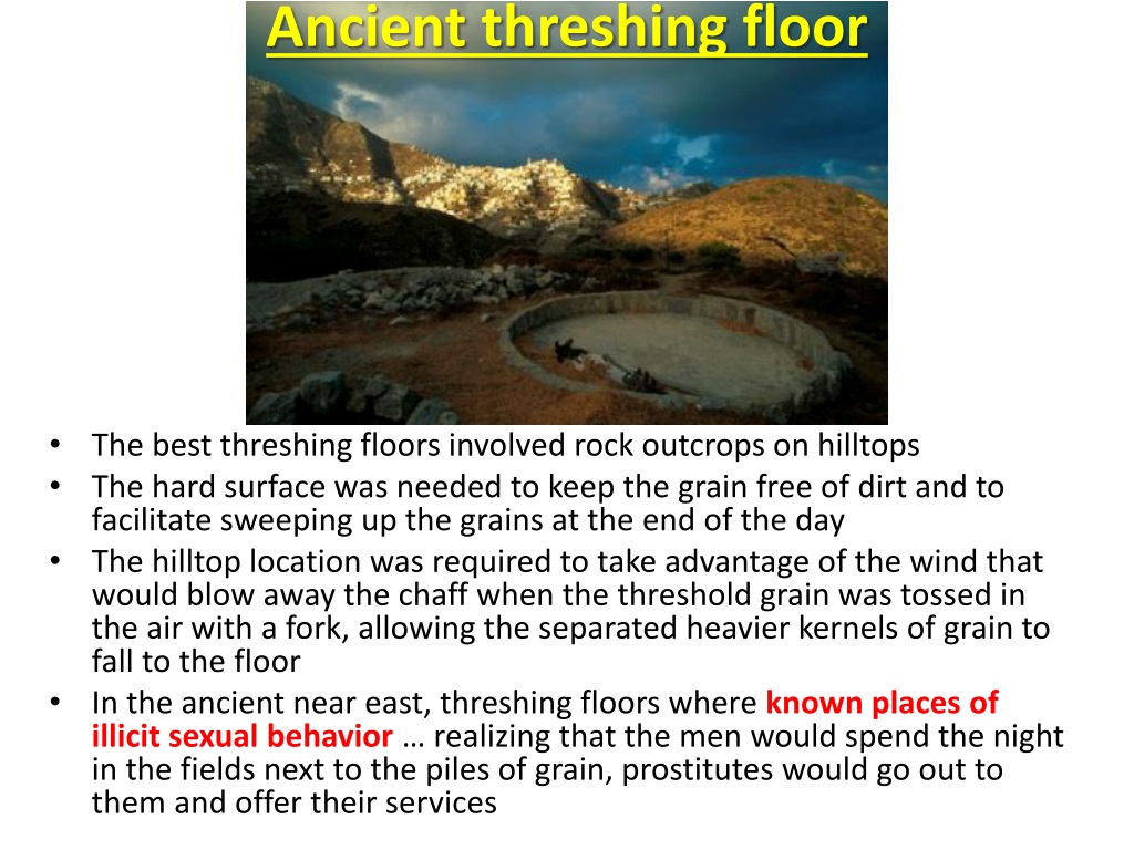 Ppt Ancient Threshing Floor