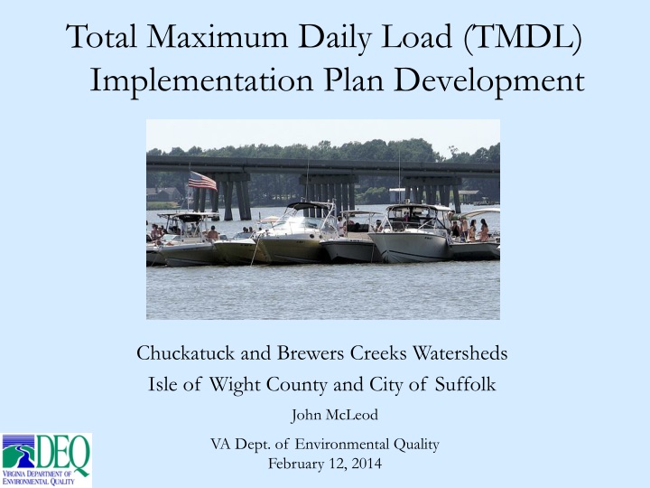 total maximum daily load tmdl implementation plan n.