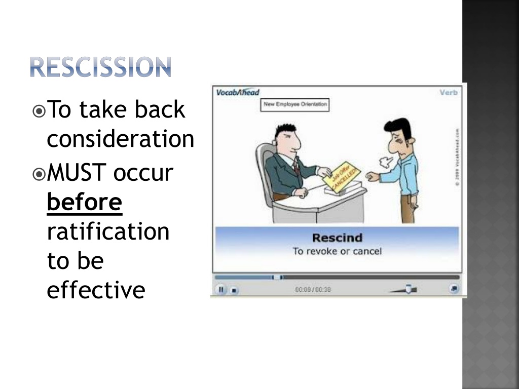 Recision Definition PPT - BUSINESS LAW EXAM REVIEW PowerPoint Presentation, free download ...