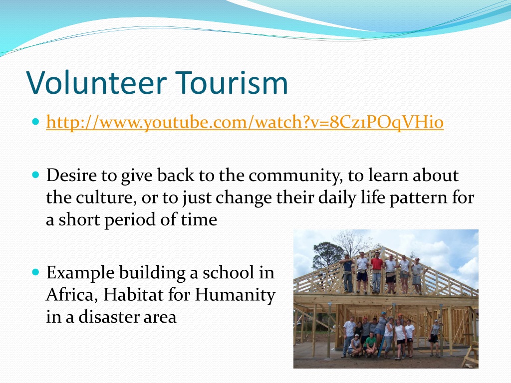 understanding volunteer tourism