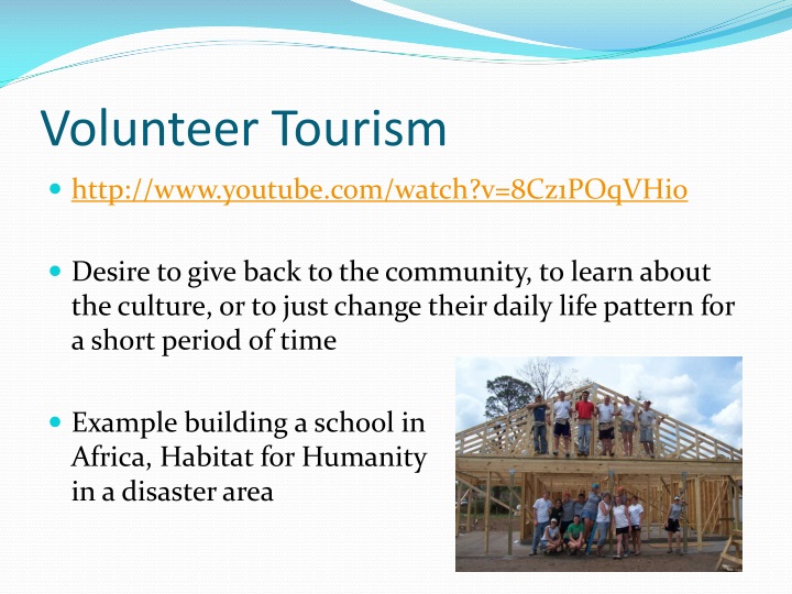 volunteer tourism meaning