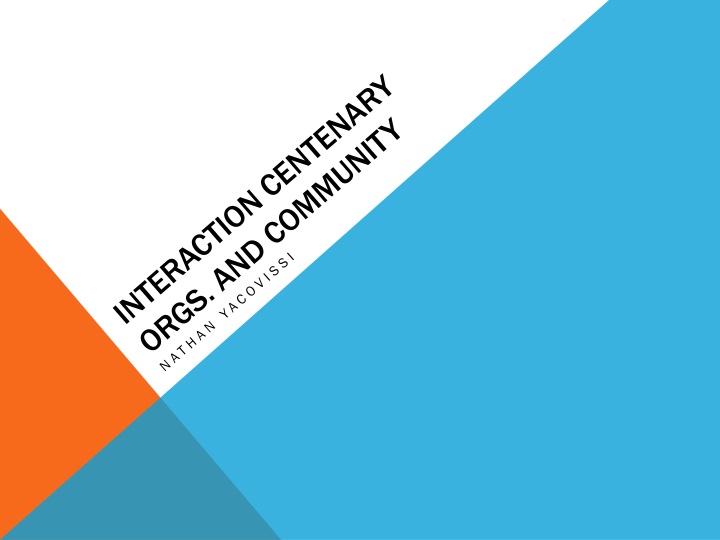 interaction centenary orgs and community n.