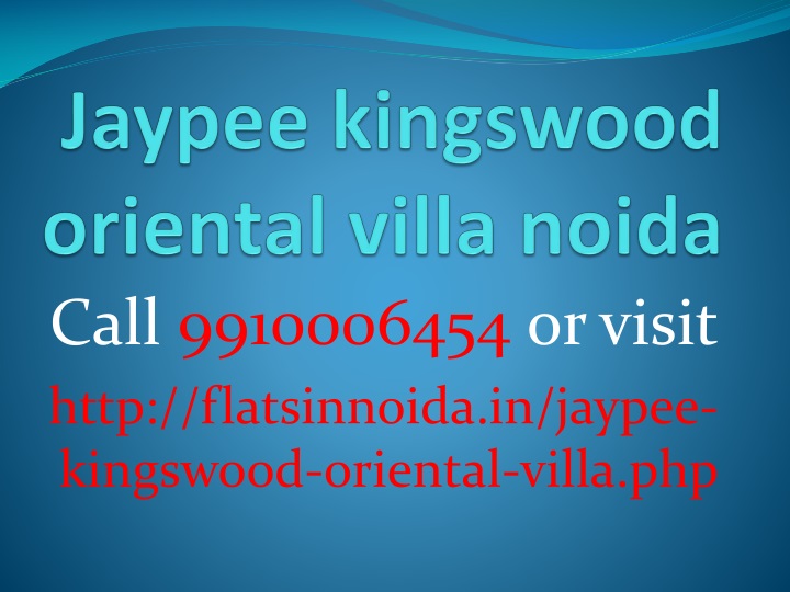 jaypee kingswood oriental villa noida n.