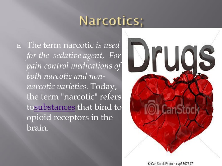 narcotics n.