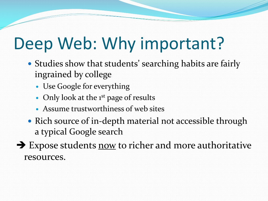 deep web powerpoint presentation