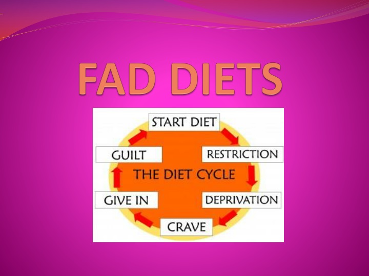 fad diets n.