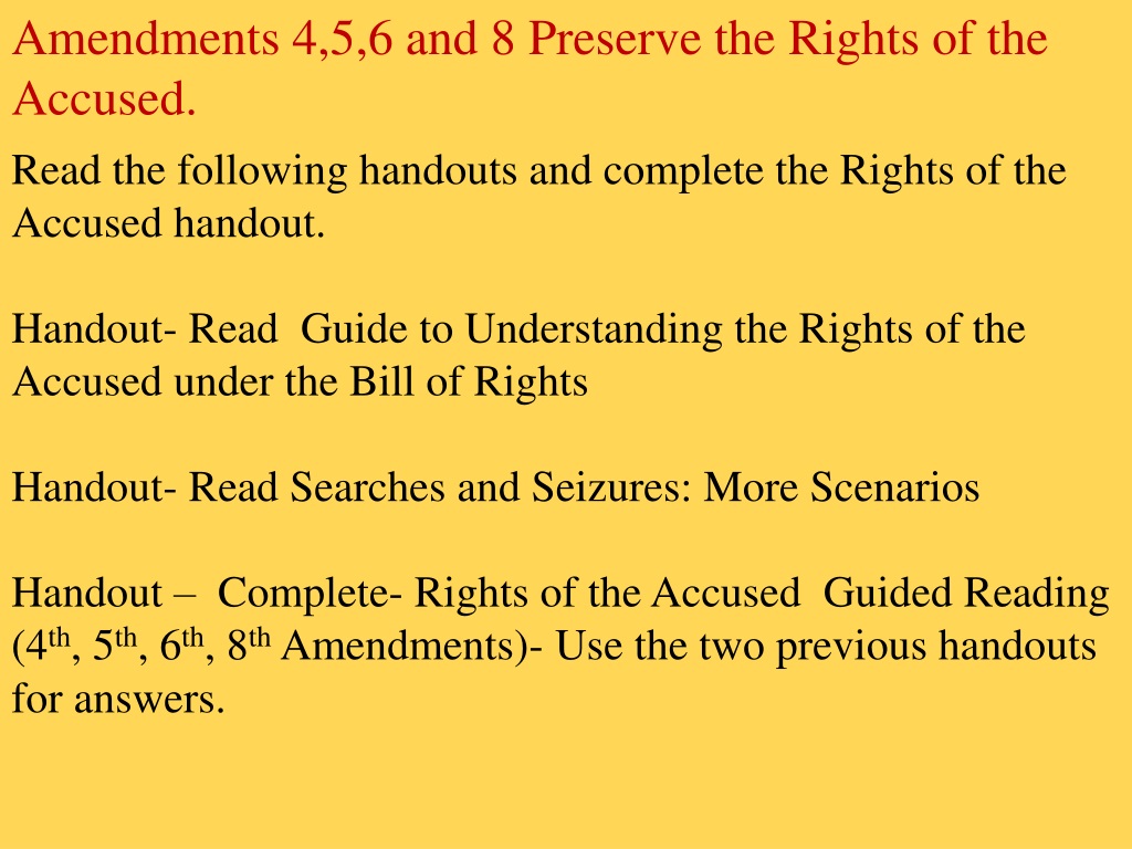 PPT - The Bill of Rights to the United States Constitution 1791 ...