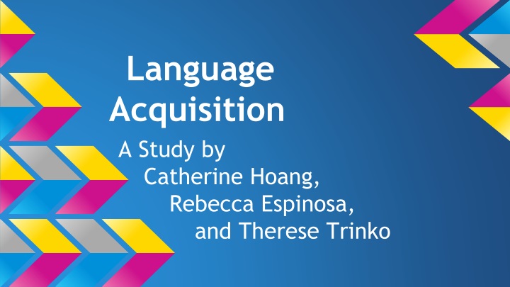 research topics language acquisition