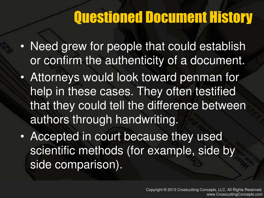 PPT What is a Questioned Document? PowerPoint Presentation, free download ID1520941