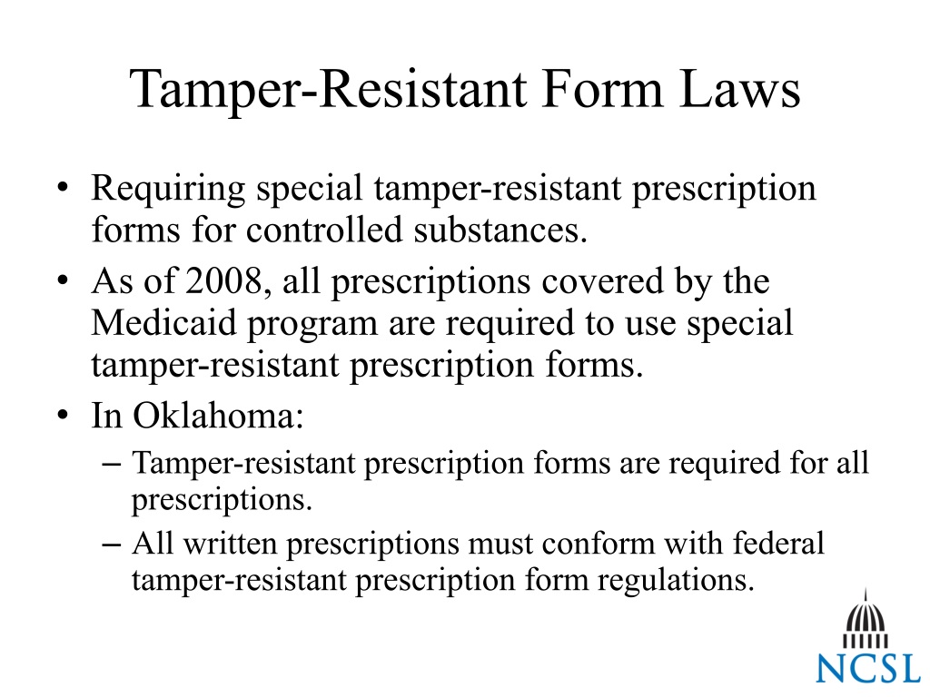 PPT Preventing Prescription Drug Abuse Laws and Legislation