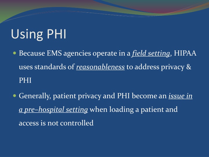 phi stands for in healthcare
