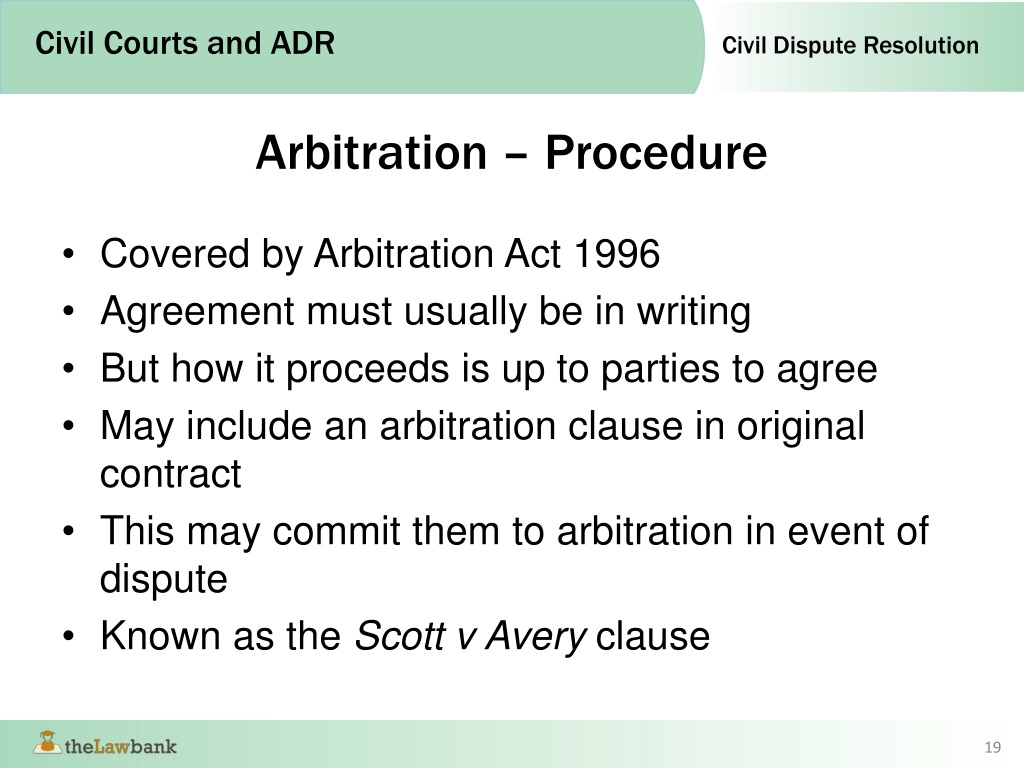 PPT The Civil Courts and other forms of Dispute Resolution PowerPoint