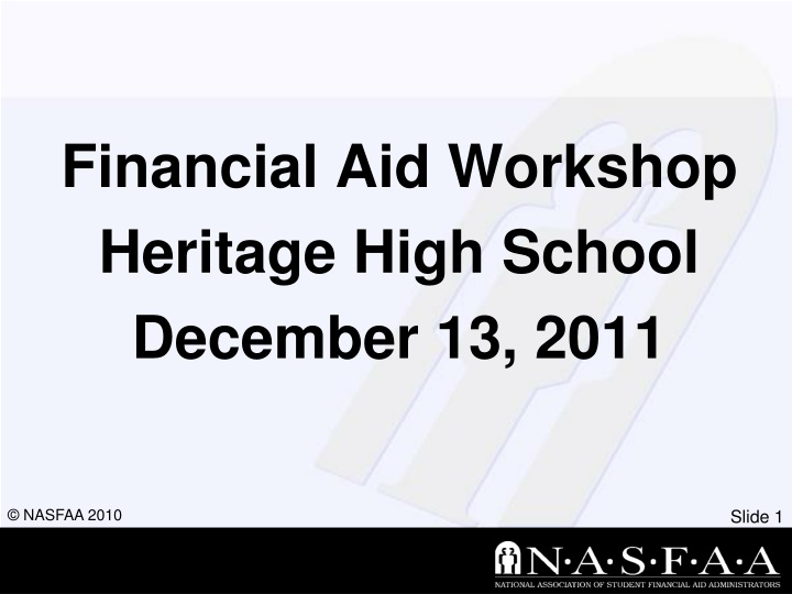 financial aid workshop heritage high school n.