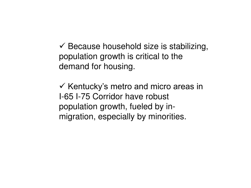 PPT Kentucky Population Growth Does It Matter to Real Estate? Michael