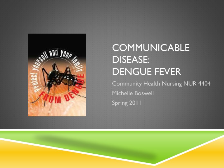 PPT - Communicable disease: dengue fever PowerPoint Presentation, free download - ID:1525207