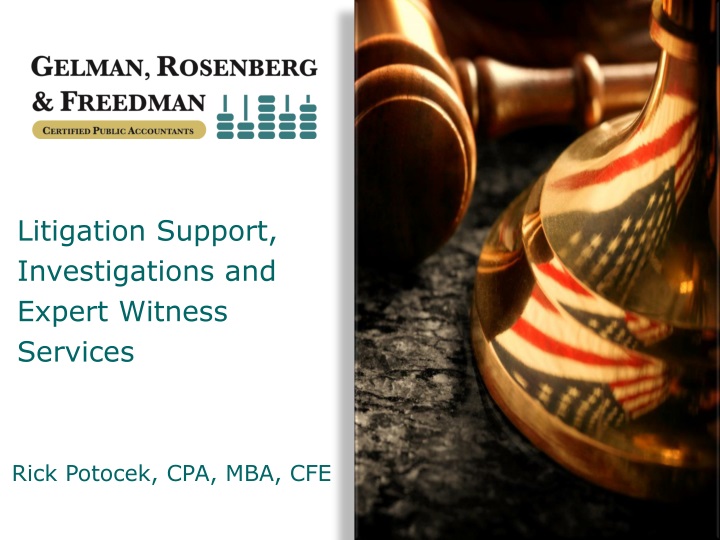 PPT - Litigation Support, Investigations And Expert Witness Services ...