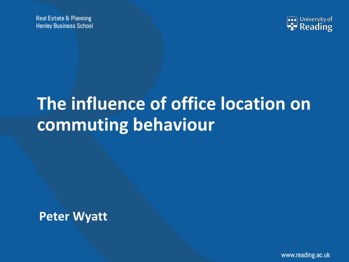 the influence of office location on commuting behaviour n.
