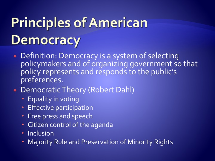 what is american democracy definition