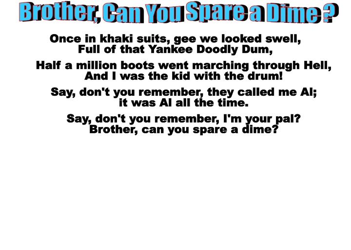 PPT - Brother, Can You Spare a Dime ? PowerPoint Presentation - ID:1527805 - Bing Crosby Brother Can You Spare A Dime Lyrics