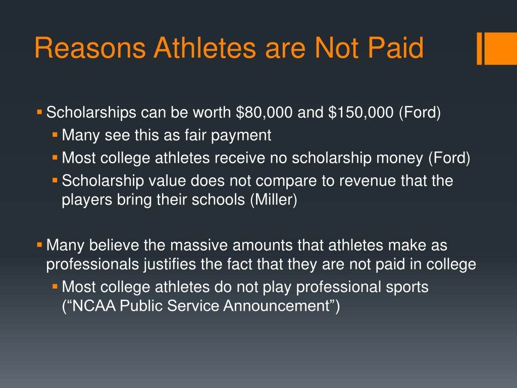 persuasive speech on why college athletes should be paid
