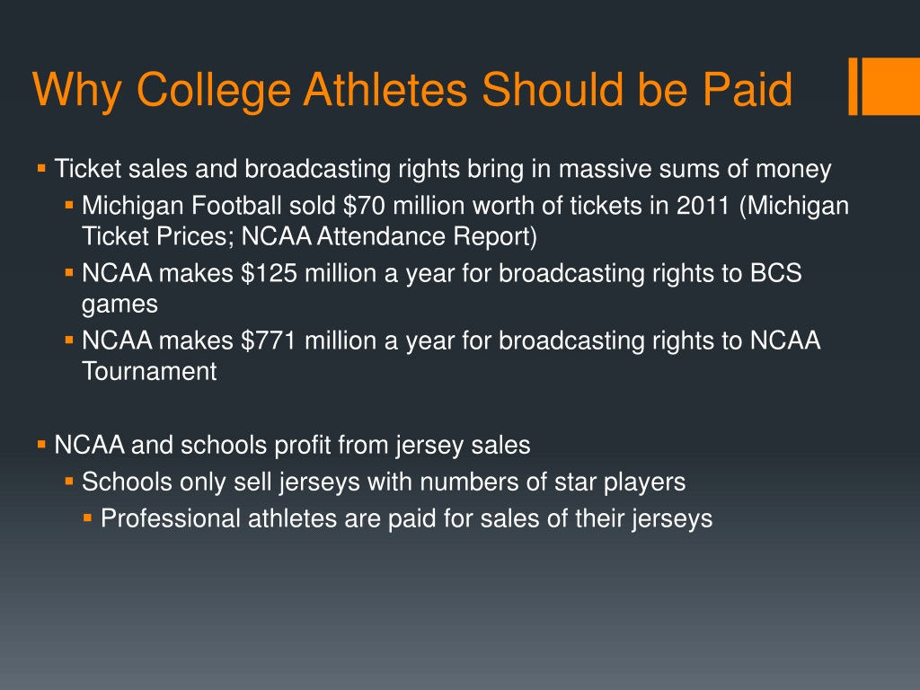 PPT - Should College Athletes be Paid to Play? PowerPoint