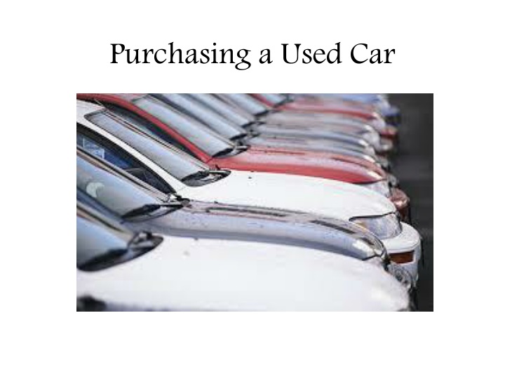 PPT Purchasing a Used Car PowerPoint Presentation, free download ID