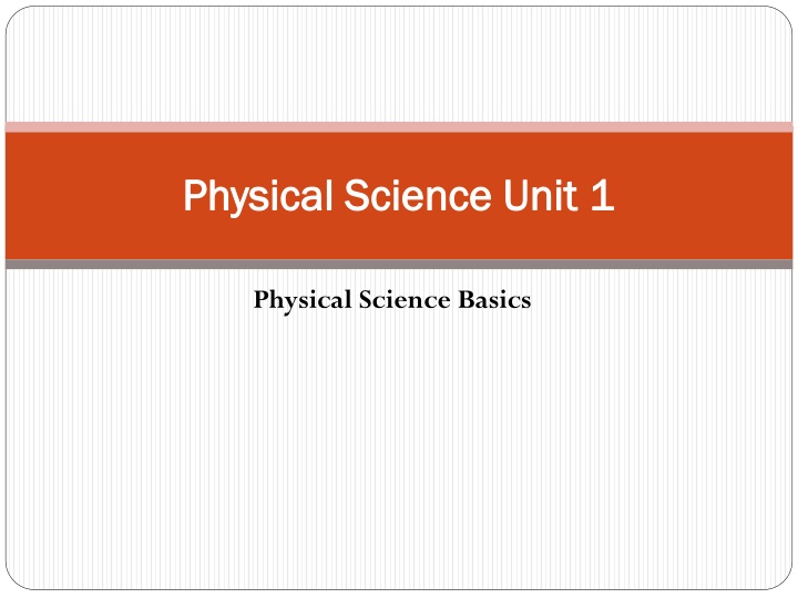 physical science unit 1 n.